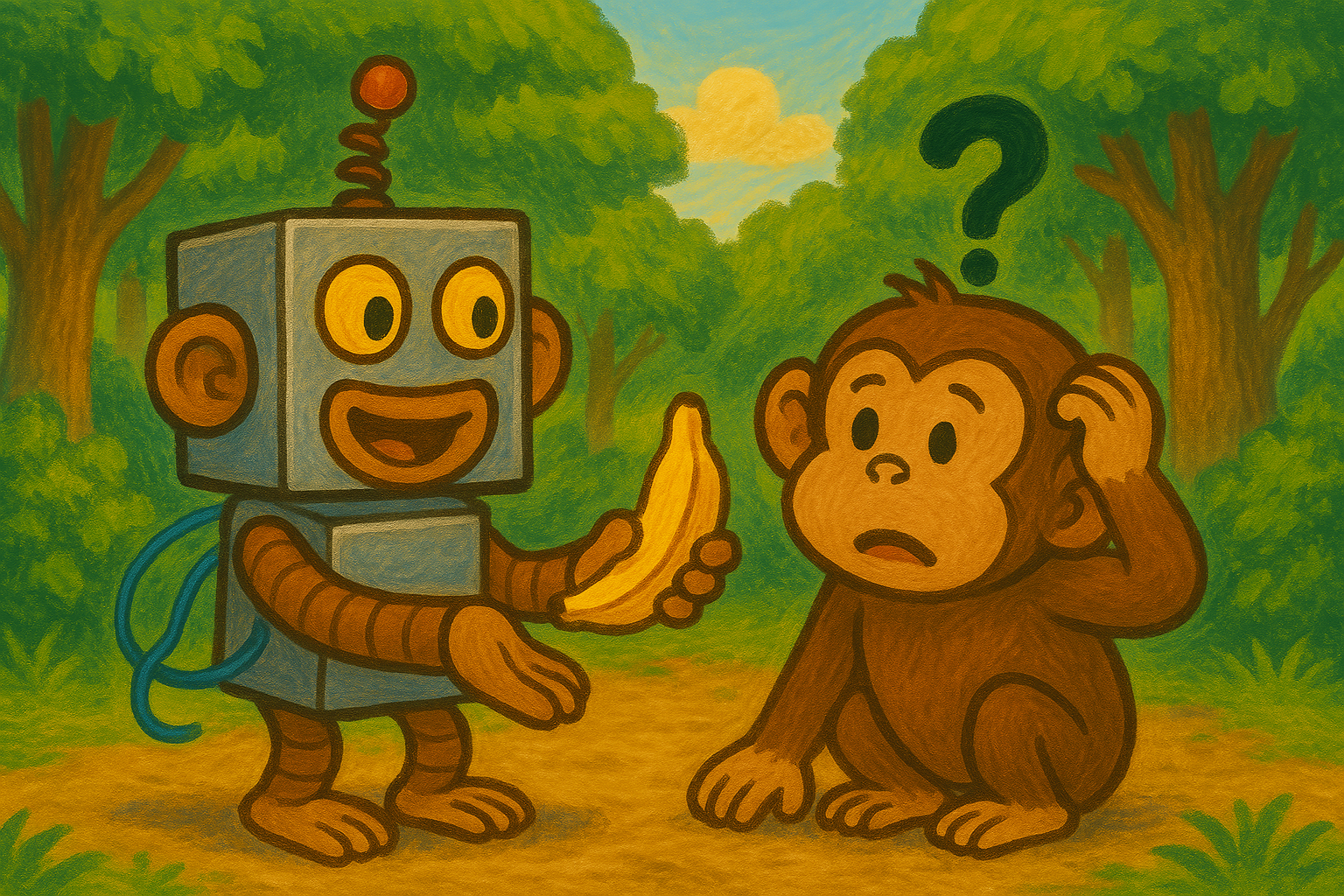 ロボットがバナナを差し出す